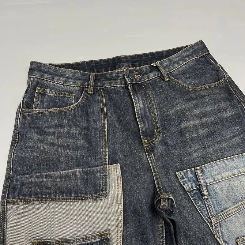 Trendy Multi Pockets Straight Fit Jeans