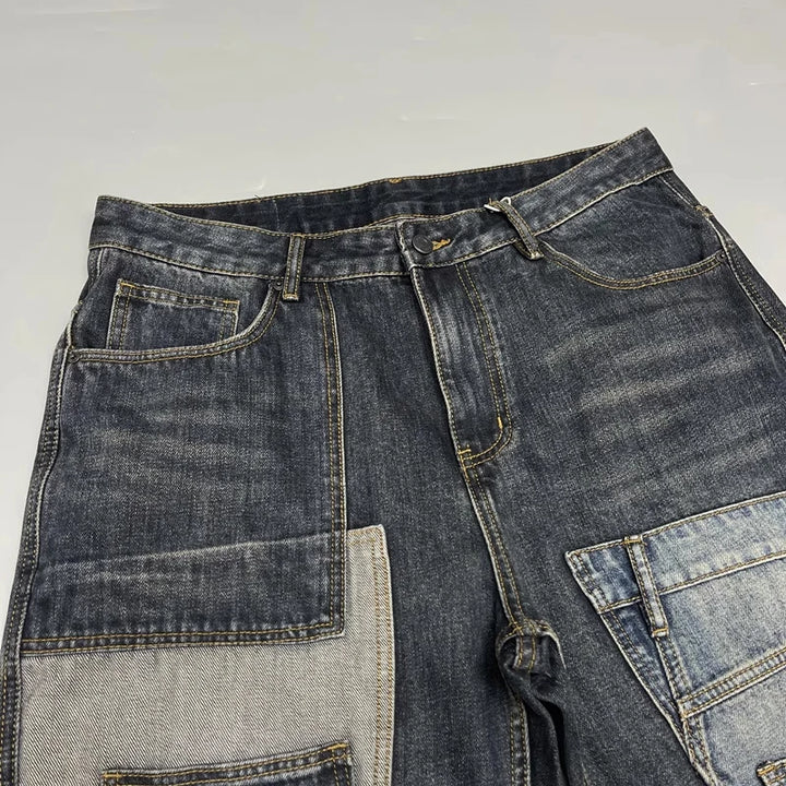 Trendy Multi Pockets Straight Fit Jeans