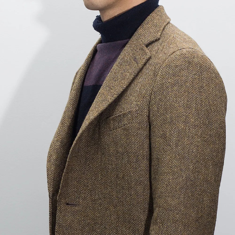 Wool Tweed Men's Tuxedo Blazer