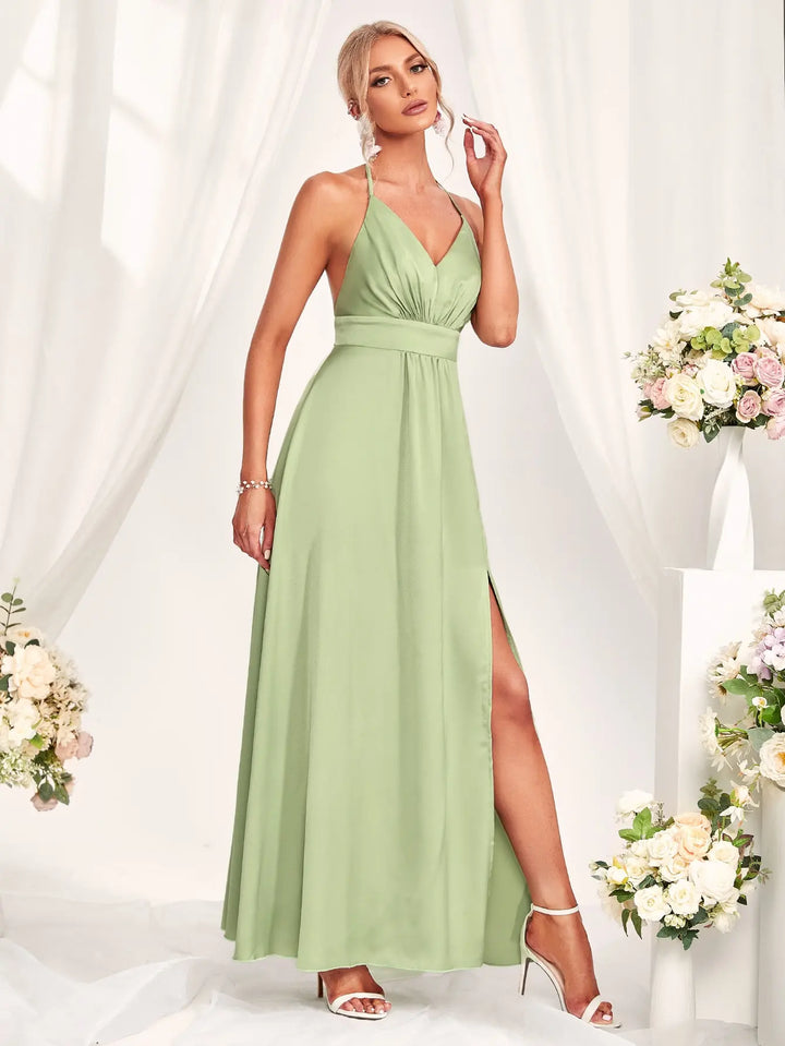 Timeless Spaghetti Strap Bridesmaid Gown