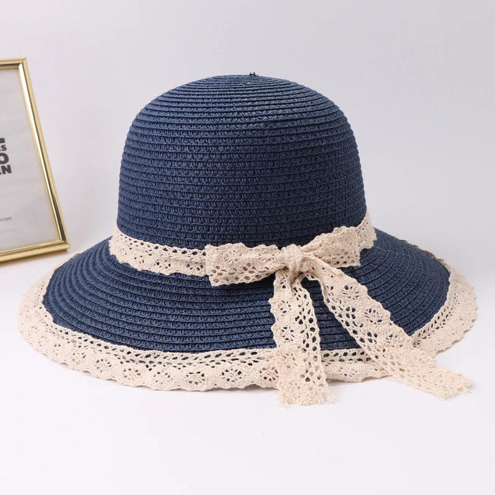 Elegant Bow Ribbon Panama Hat
