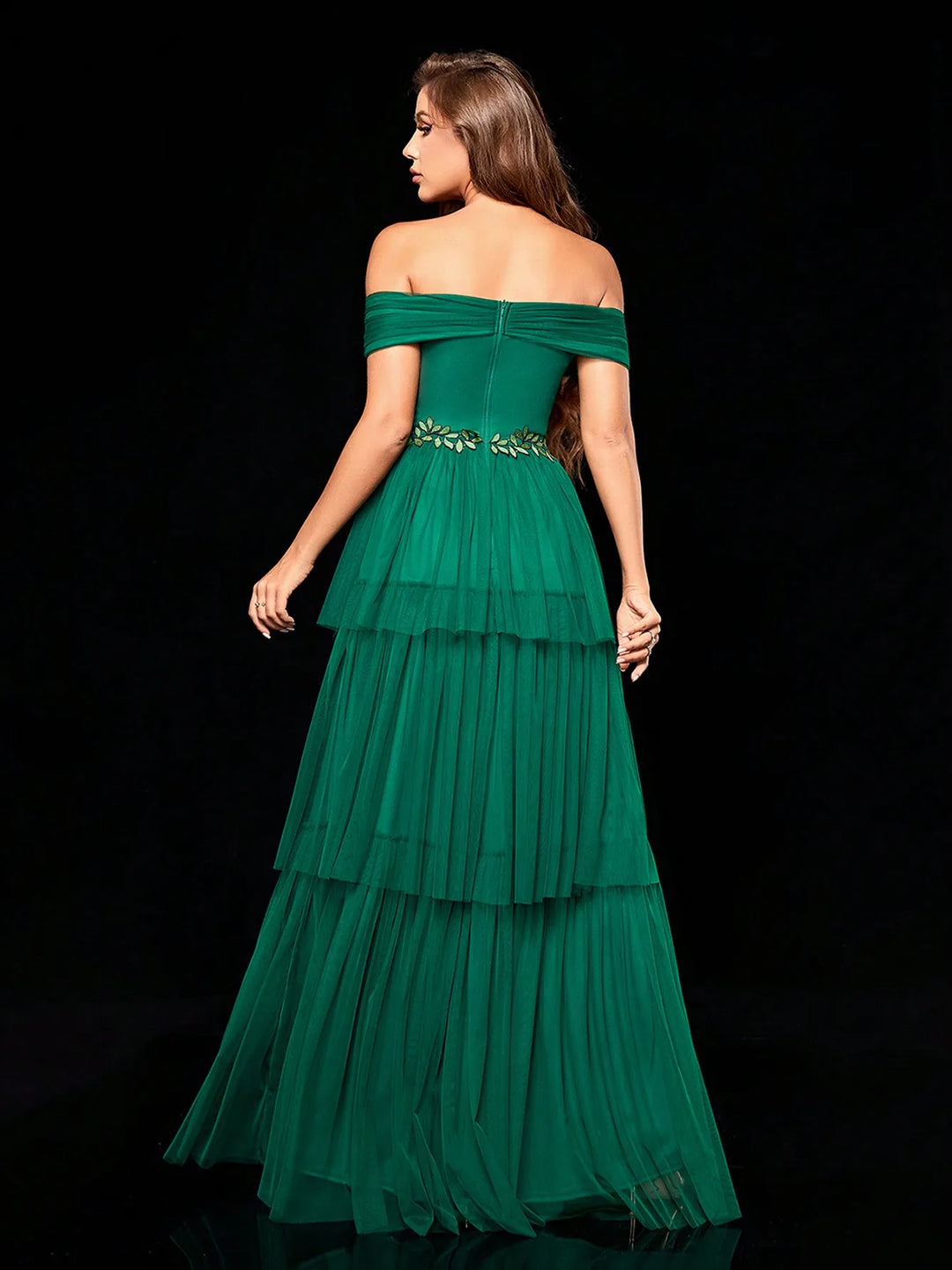 Glamorous Multi-Layer Evening Party Gown