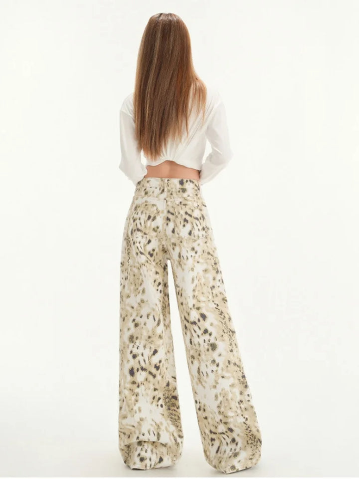 High Street Leopard Print Casual Pants