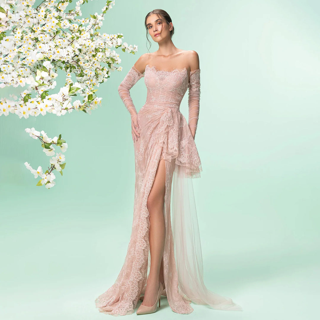 arabian prom dresses Sweet High Slit Women's Arabic Prom Gown