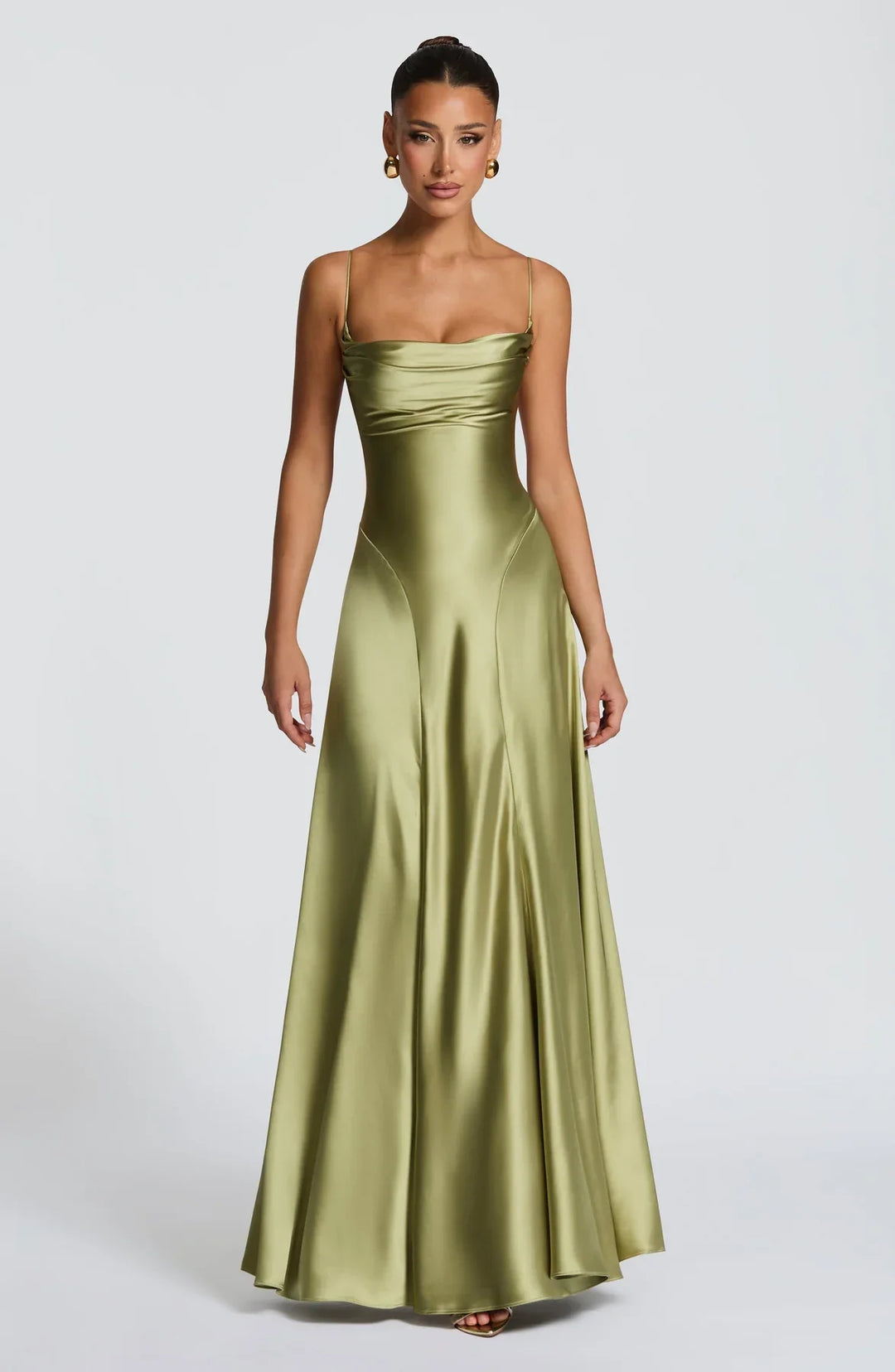 Luxurious Spaghetti Corset Bustier Gown