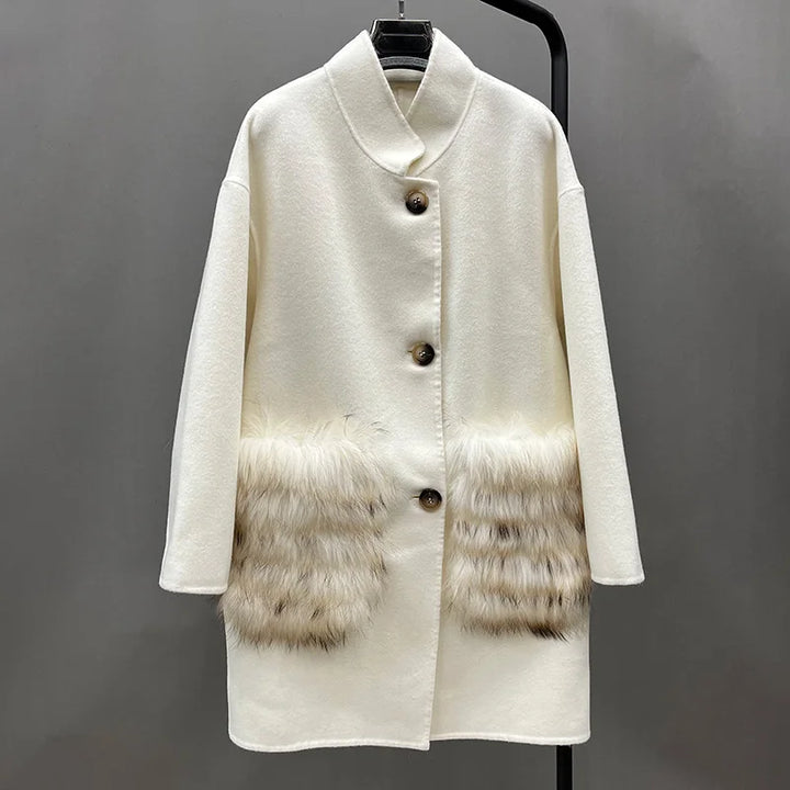 Real Wool Women's Cashmere Long Coat