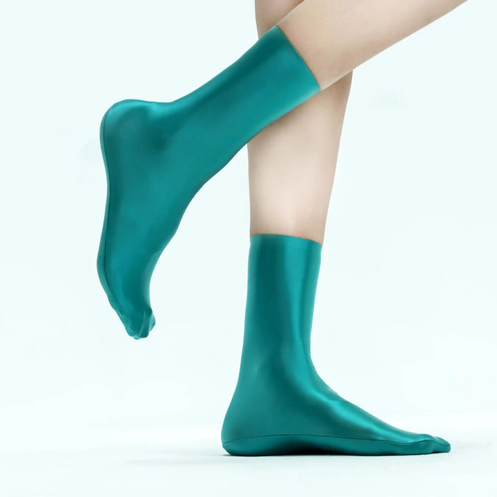 Luxury Glossy Satin High Tube Socks