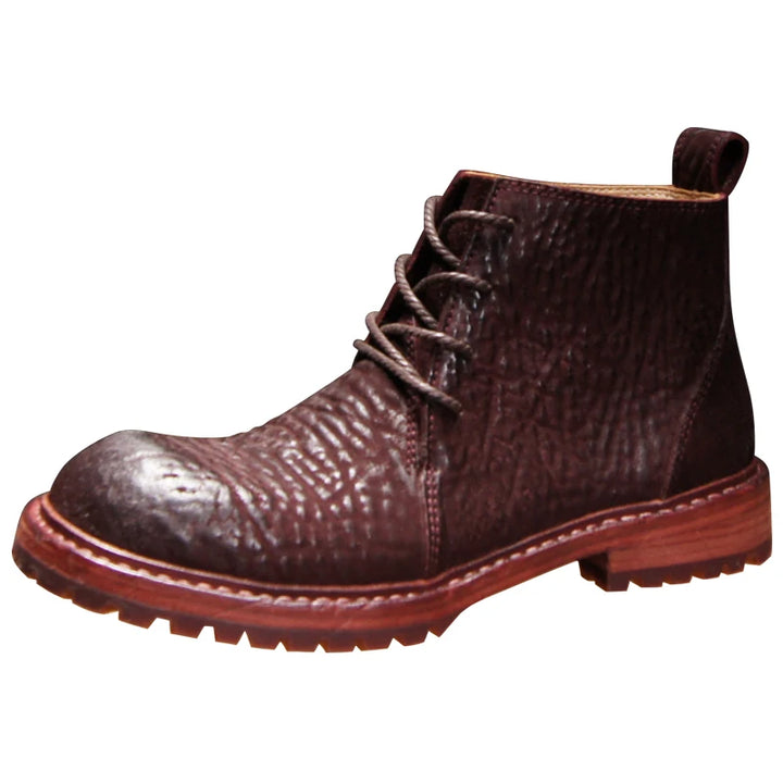 High-end Heavy-washed Leather Shoes