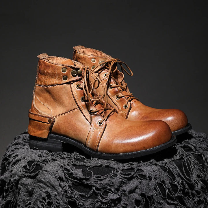 Smart British Style High-Top Motorcycle Boots