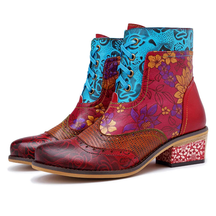 British Style Ethnic ZIP Boots