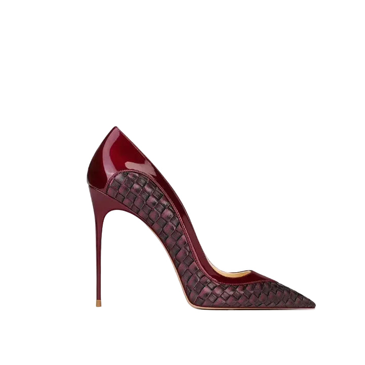 Stylish Leather Pointed Stiletto Pumps