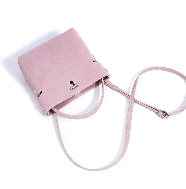 Lovely Frosted Leather Crossbody Bag