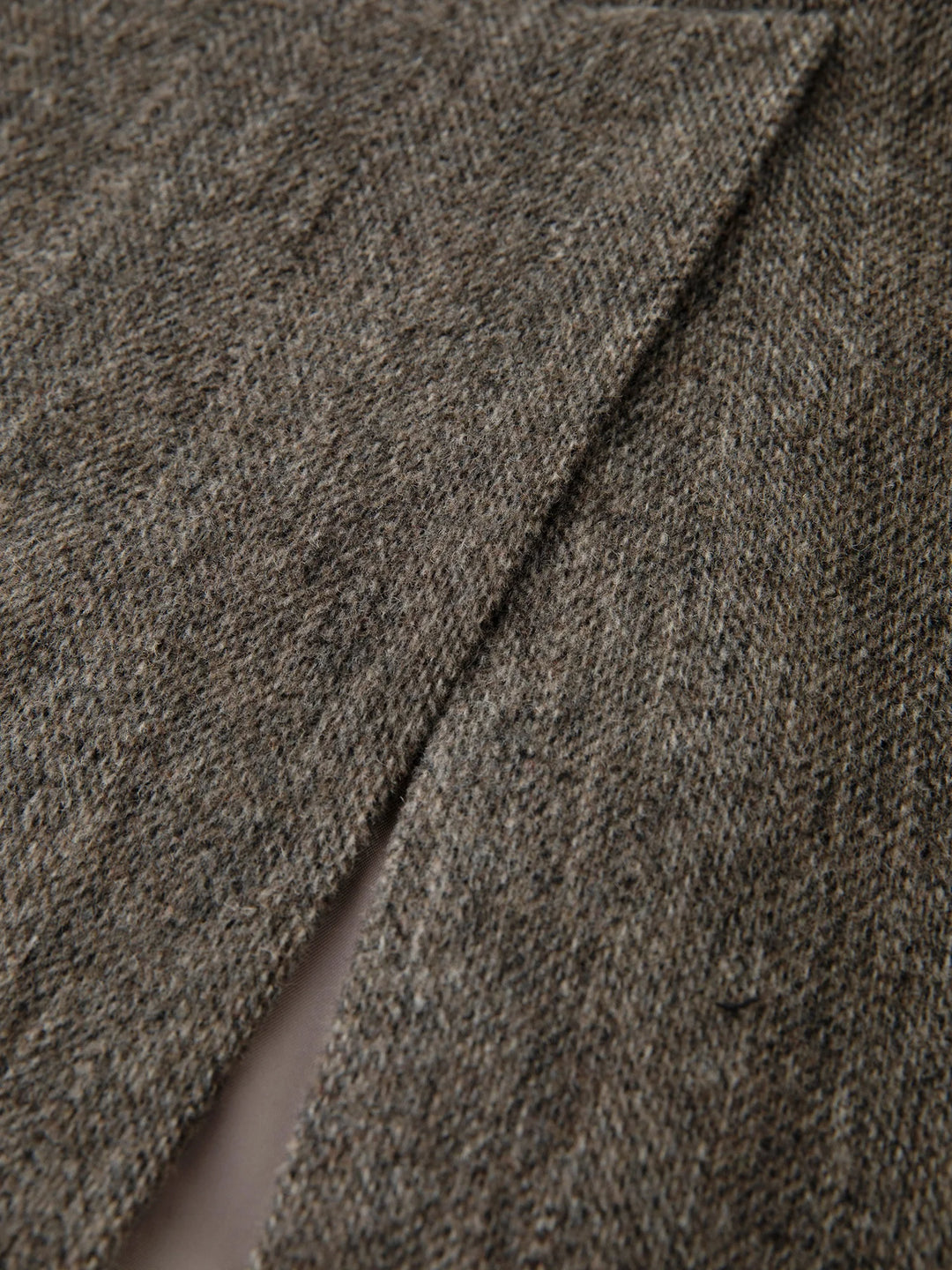 Retro Mid-Length Slit Wool Skirt