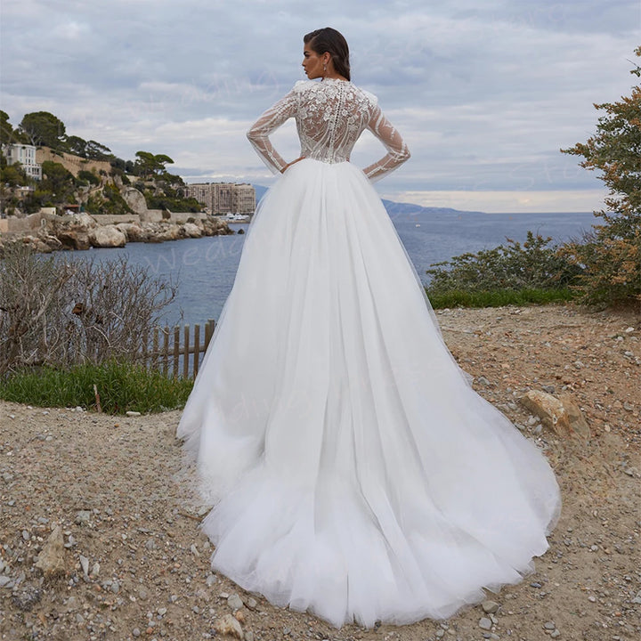 Superbe robe de mariée trapèze pour femme