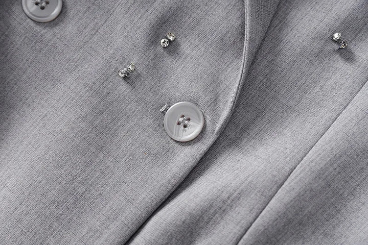 Sparkly Beaded Double Breasted Blazer