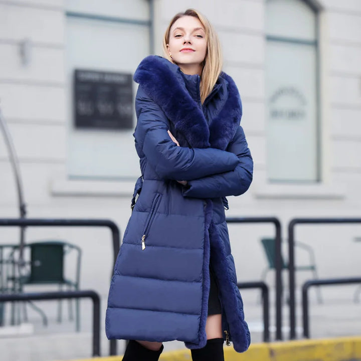 Elegant Fur Collar Down Jacket