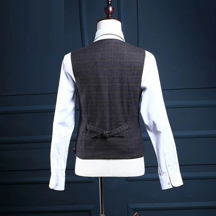 Modern Plaid 3-Piece Men’s Formal Suit