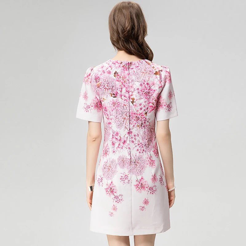 Three-Dimensional Flower Mini Dress