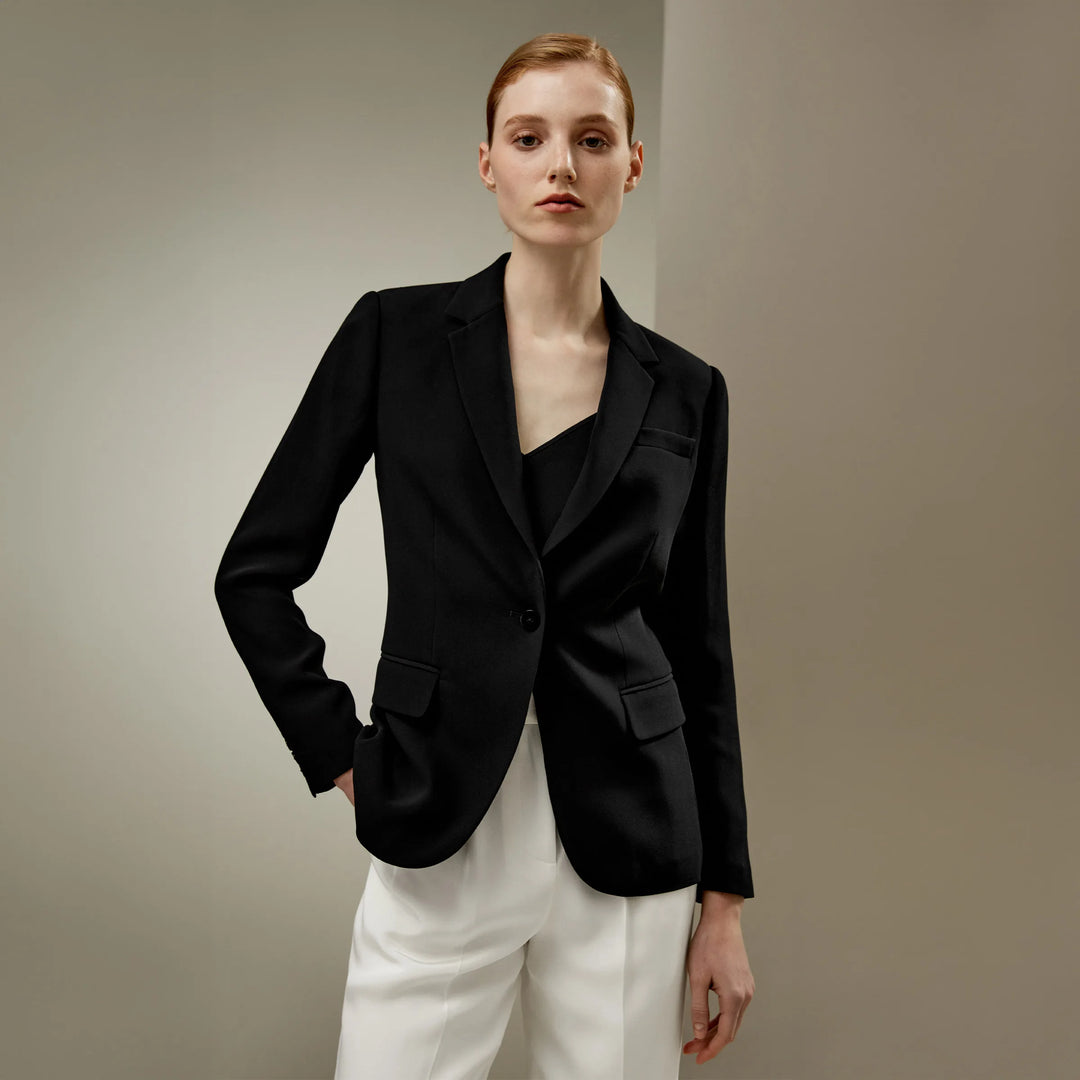 Half-lined Crepe Sleek Blazer