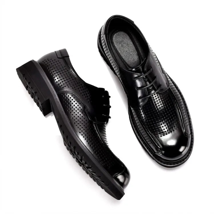 Smart Hollow Out Flat Leather Shoes