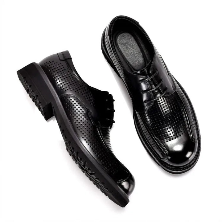 Smart Hollow Out Flat Leather Shoes