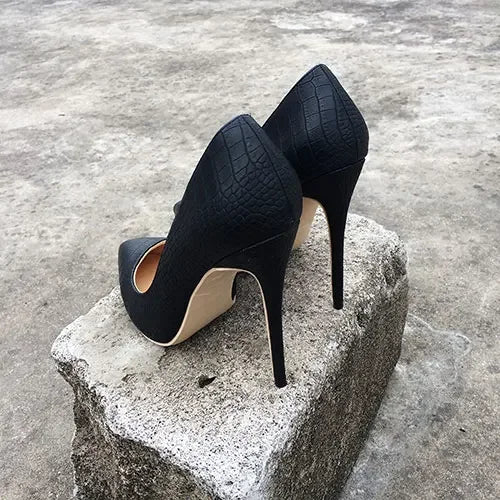 Classic Black Stiletto High Heels