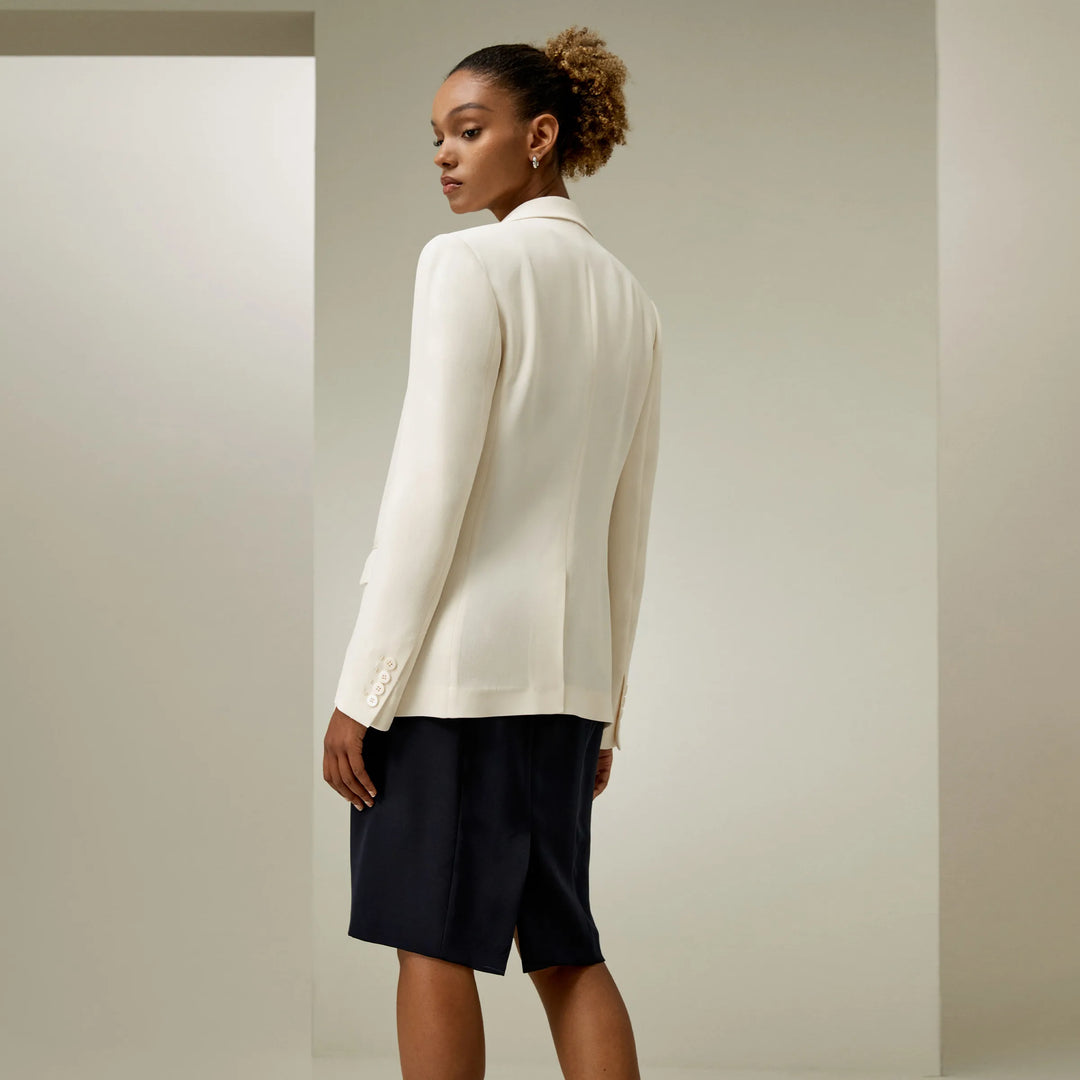 Half-lined Crepe Sleek Blazer