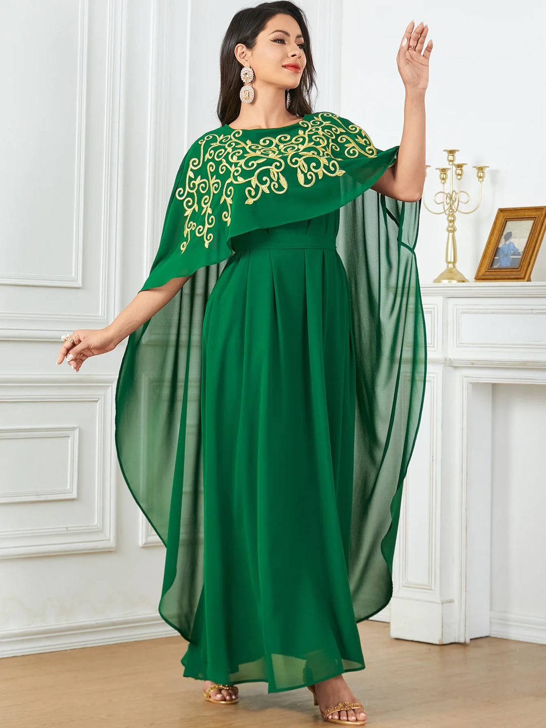 Embroidered Robe Kaftan Dress