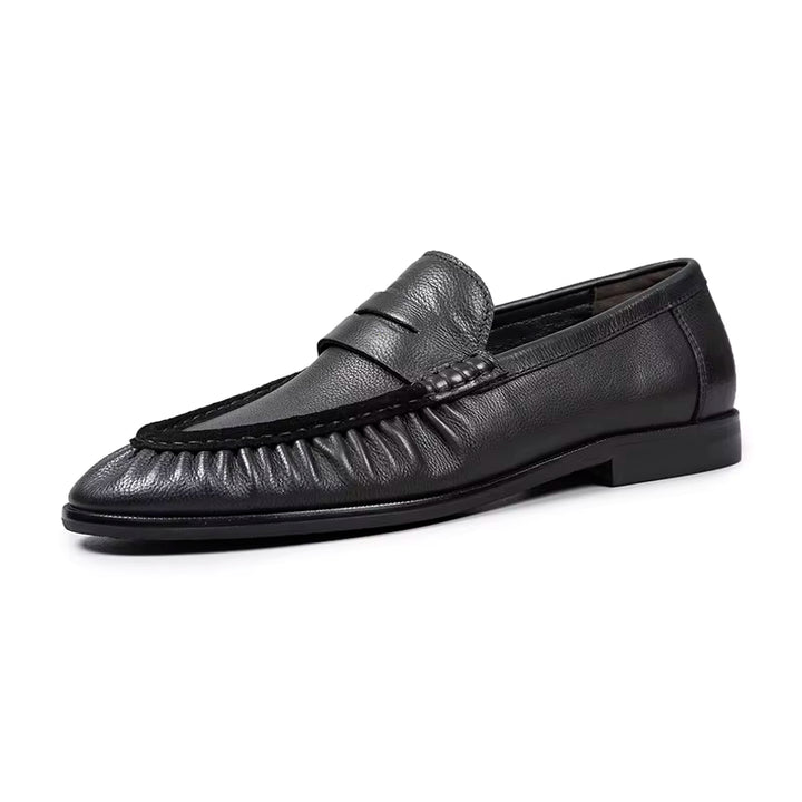 Handsome Soft Pleated Penny Loafers