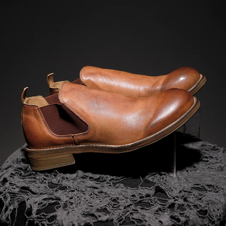 Vintage Step-In Leather Chelsea Boots