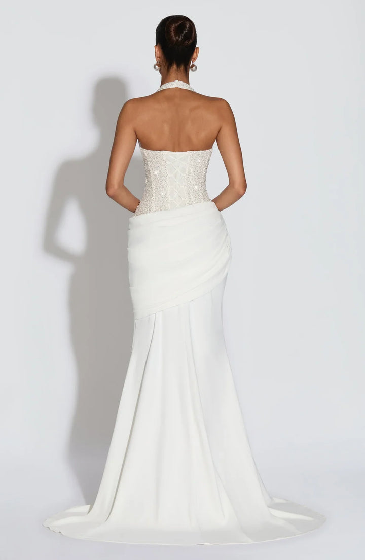 Sweet Sequins Draped Gown