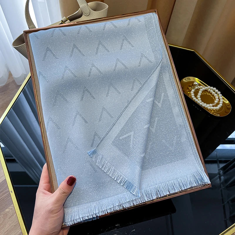 Elegant Silk Blend Shawl Wrap Headscarf