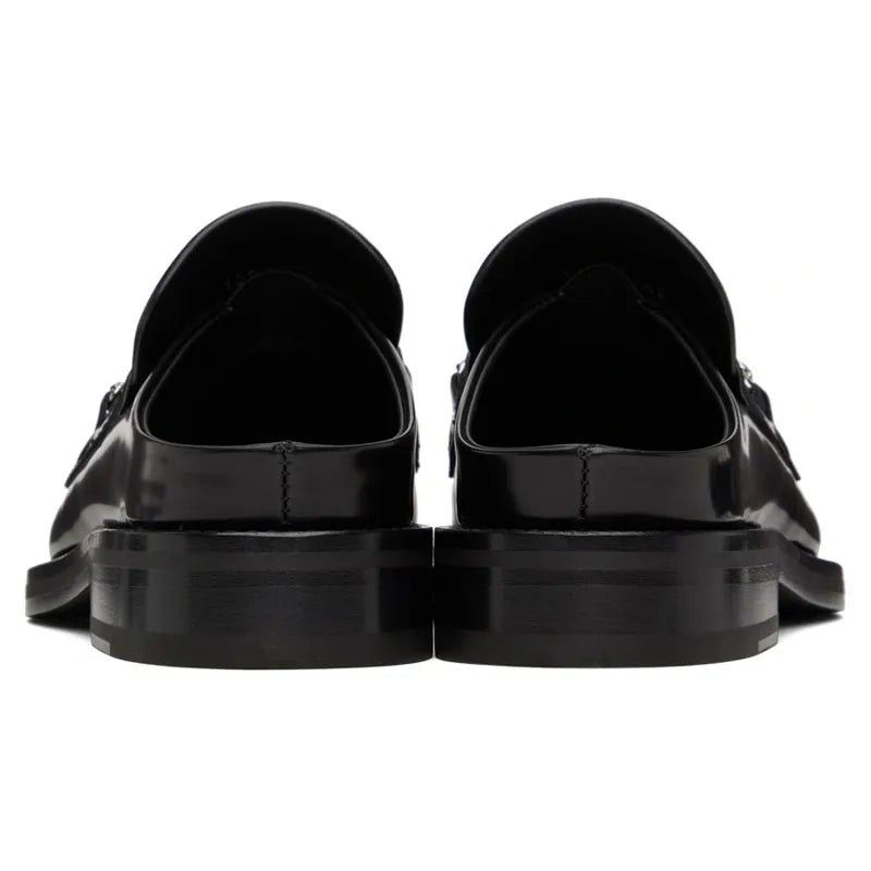 Flat Glossy Men’s Half Slippers