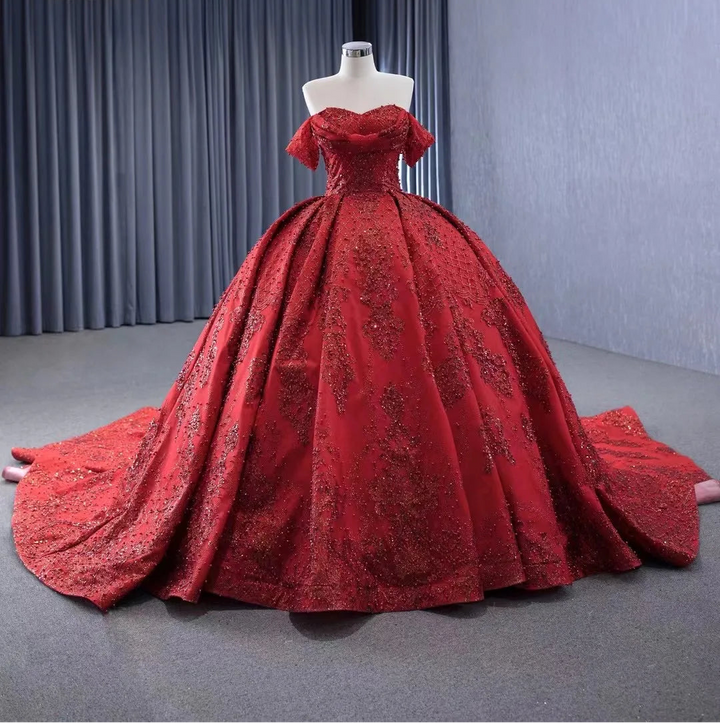 Sweetheart Short Sleeves Quinceanera Dress