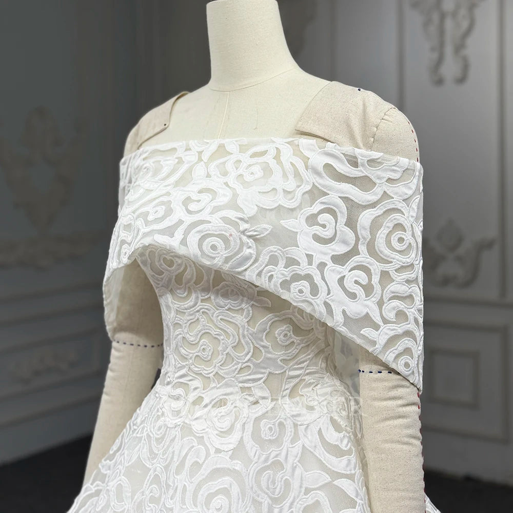 Robe de mariée luxueuse à paillettes, robe de bal, col bateau, manches courtes, robe de mariée personnalisée, chic, DY1313