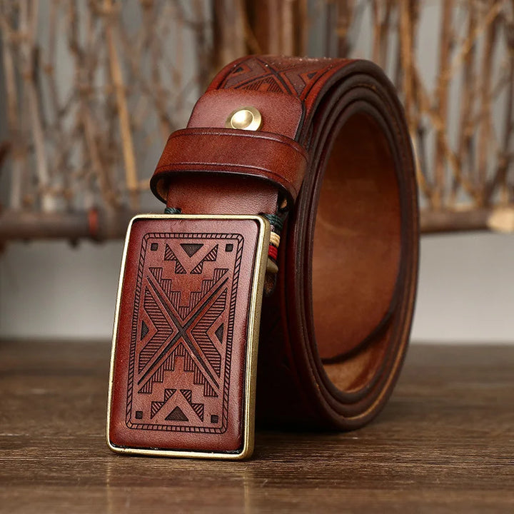 Light Luxury Cowboy Leather Belt