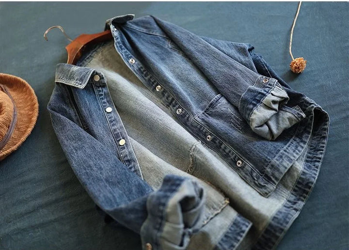 Wonderful Wash Loose Denim Coat
