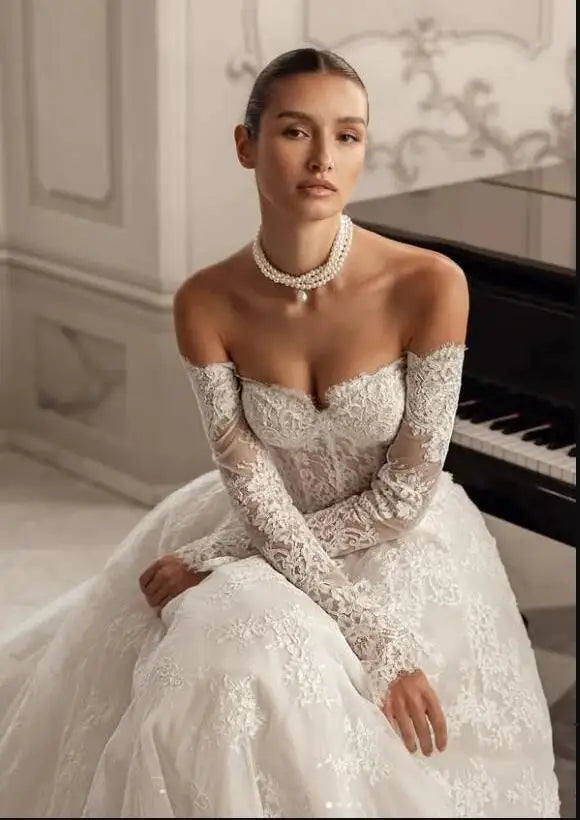 Luxury Court Train Bridal Couture
