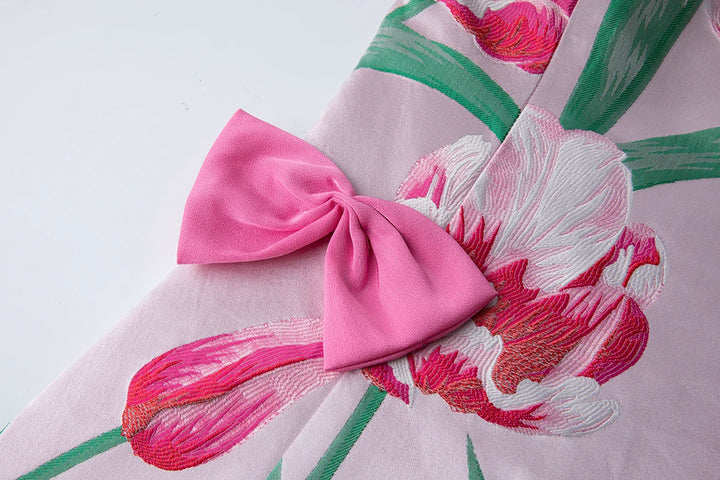 Gorgeous Bow Detail Evening Party Dress