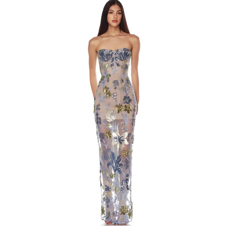 Charming Slim Fit Maxi Dress