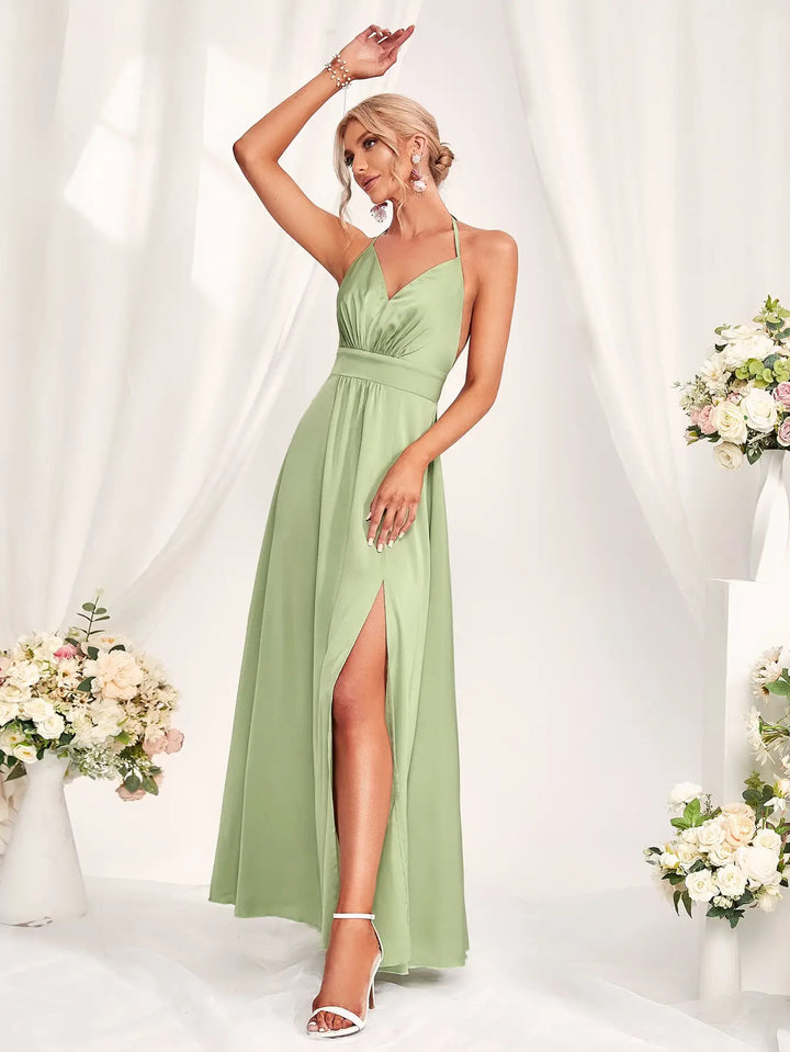Timeless Spaghetti Strap Bridesmaid Gown