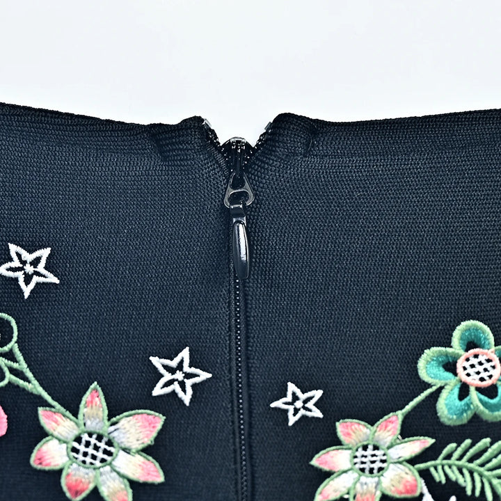 Stylish Hollow Flowered Midi Dress