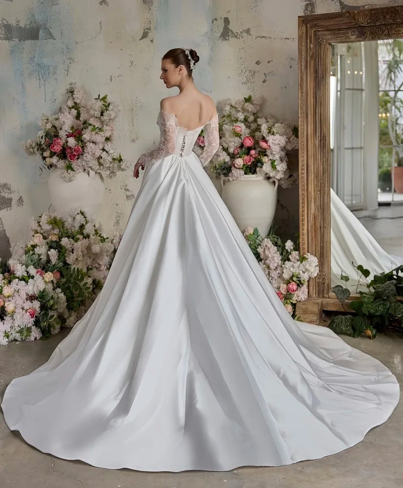 Luxury Off The Shoulder Bridal Dress