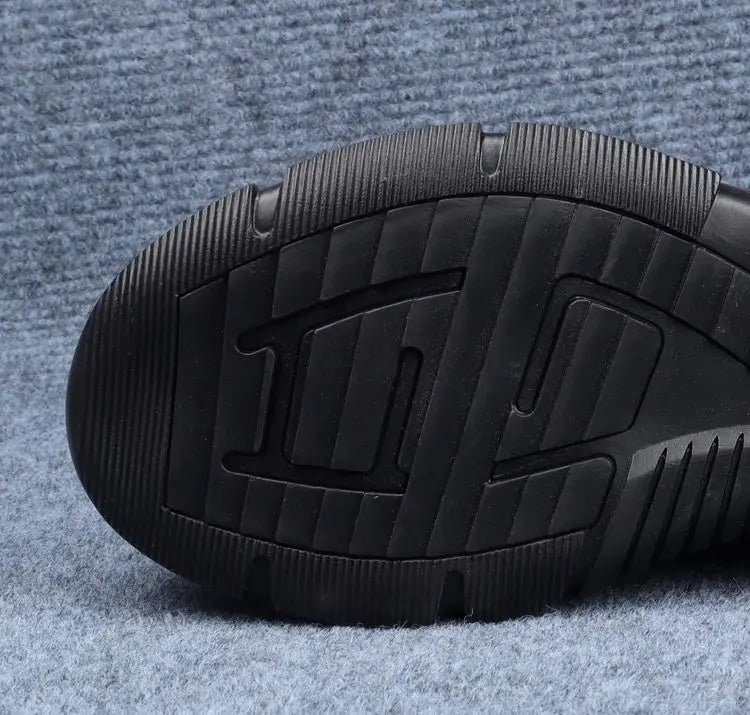 Clever Plush High-Top Leather Sneakers