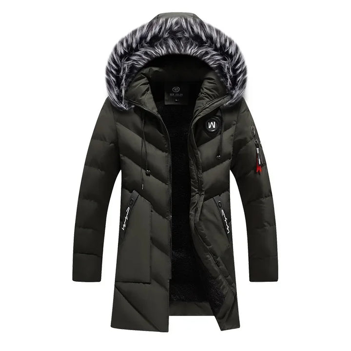 Luxury Warm Fur Hooded Parka Coat