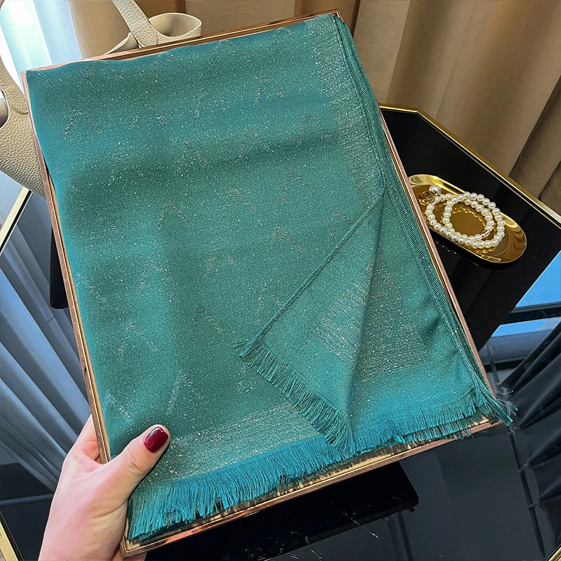 Elegant Silk Blend Shawl Wrap Headscarf