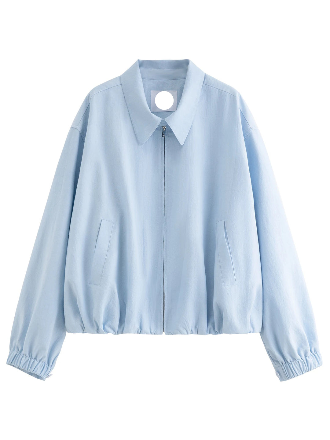 Light blue jacket on a white background