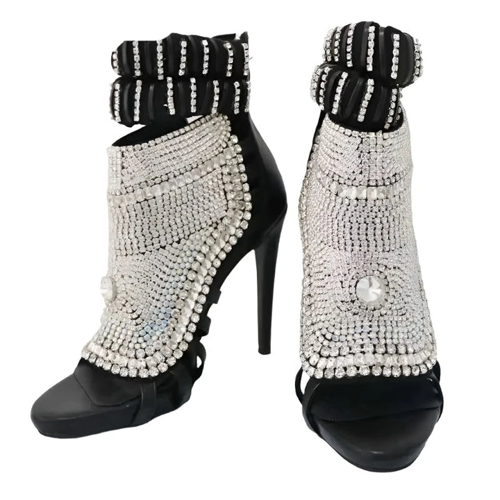 Rhinestones Ankle Strap Sandals