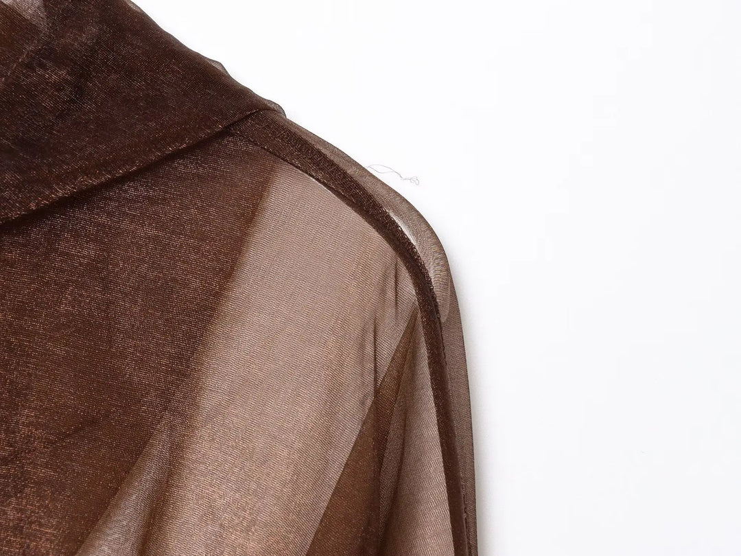 Casual Semi-Sheer Organza Jacket