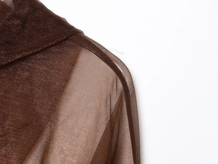 Casual Semi-Sheer Organza Jacket